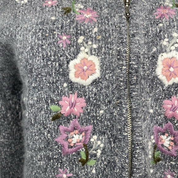 Dress Barn Embroidered Cottagecore Silk Sweater - Picture 2 of 8